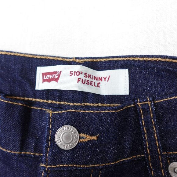 Levi's 510 Skinny Jeans Women's 16 Reg (30x30) Dark Wash Stretch Denim - Picture 3 of 11
